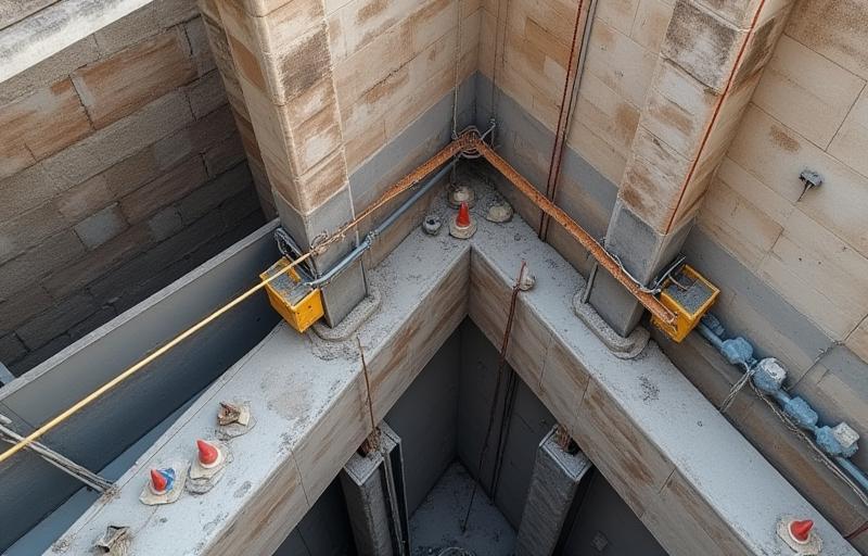 Travaux de renforcement structurel d'un immeuble ancien